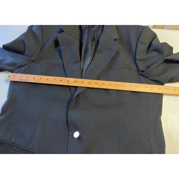 Burberrys Vintage Black Silver Button Wool Sport Coat Blazer 45L - Picture 2 of 13